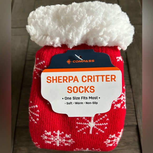 🆕 Sherpa Socks Polar Bear ~ Critter Socks ~ Holiday ~ Winter ~ Unisex ~ OSFM - Picture 13 of 16